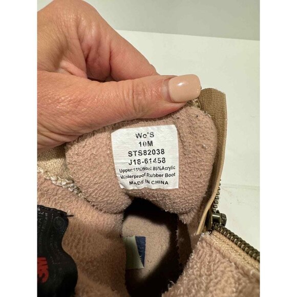 Sperry Pink Womens Duck Boots Rain STS82038 Shoes Size 10 Wool Lined Waterproof - Picture 11 of 11